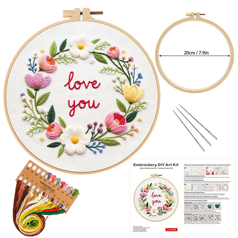 CraftHoop Valentine’s Day Floral Love Embroidery