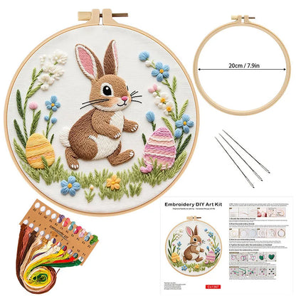 CraftHoop Spring Easter Bunny Embroidery Kit