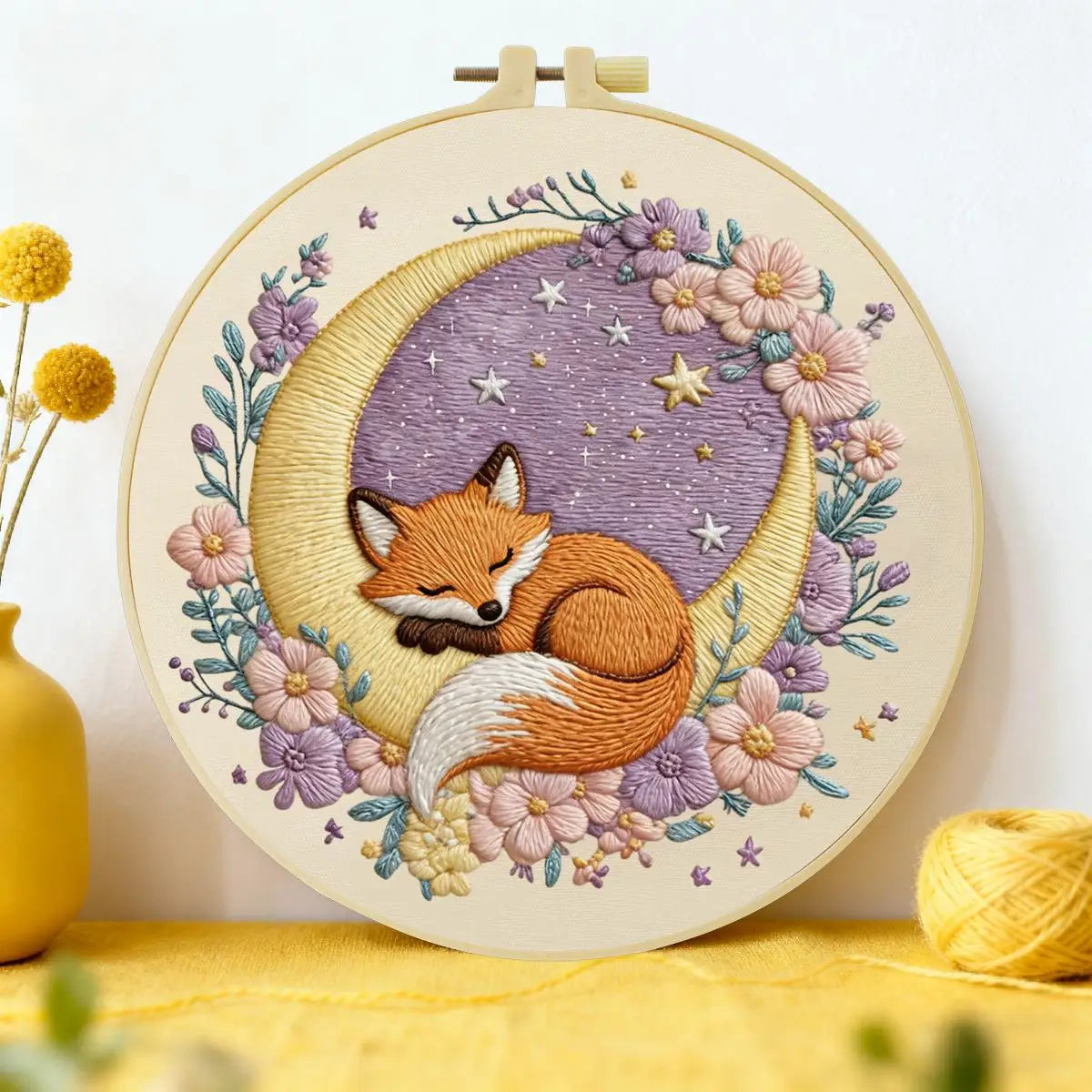 CraftHoop Fox Seasons Embroidery Kit
