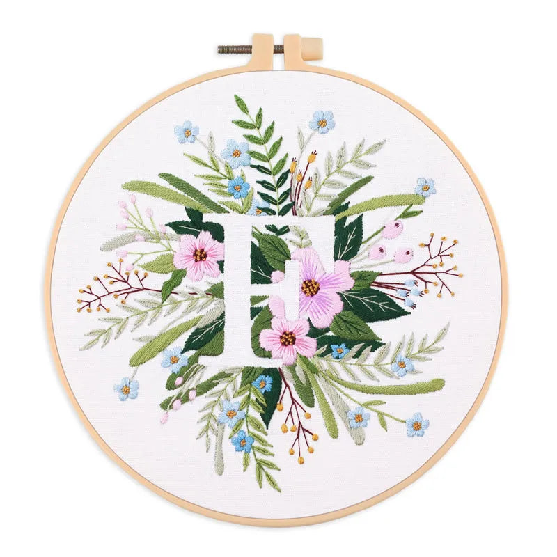 CraftHoop Alphabet Garden Embroidery Kit