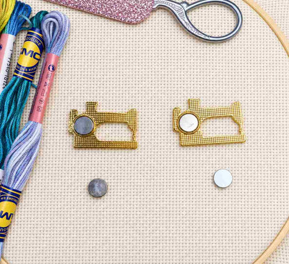Magnetic Needle Holders: Floral Sewing Machine