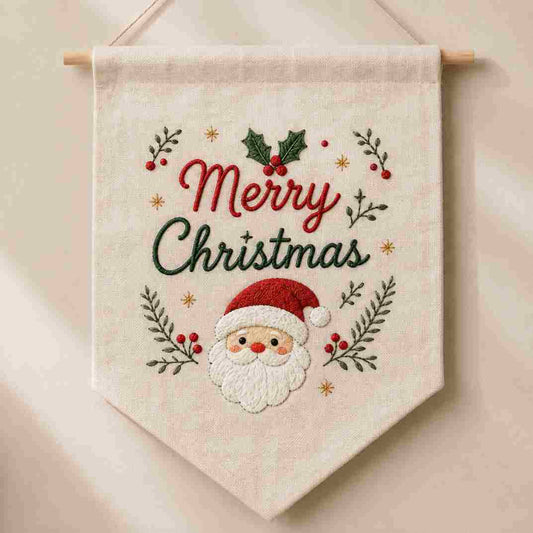 CraftHoop Christmas Village DIY Embroidery Wall Hanging Kit