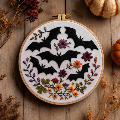 CraftHoop Crow Magic Halloween Embroidery Kit