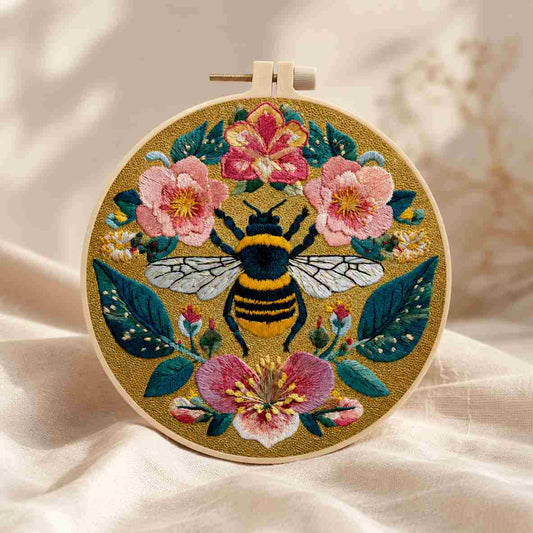 CraftHoop Blooming Bee Embroidery Kit