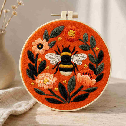CraftHoop Blooming Bee Embroidery Kit