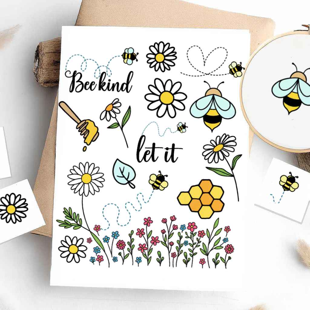 Colorful Stick & Stitch Patterns – Water-Soluble Transfers