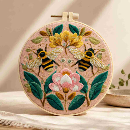 CraftHoop Blooming Bee Embroidery Kit