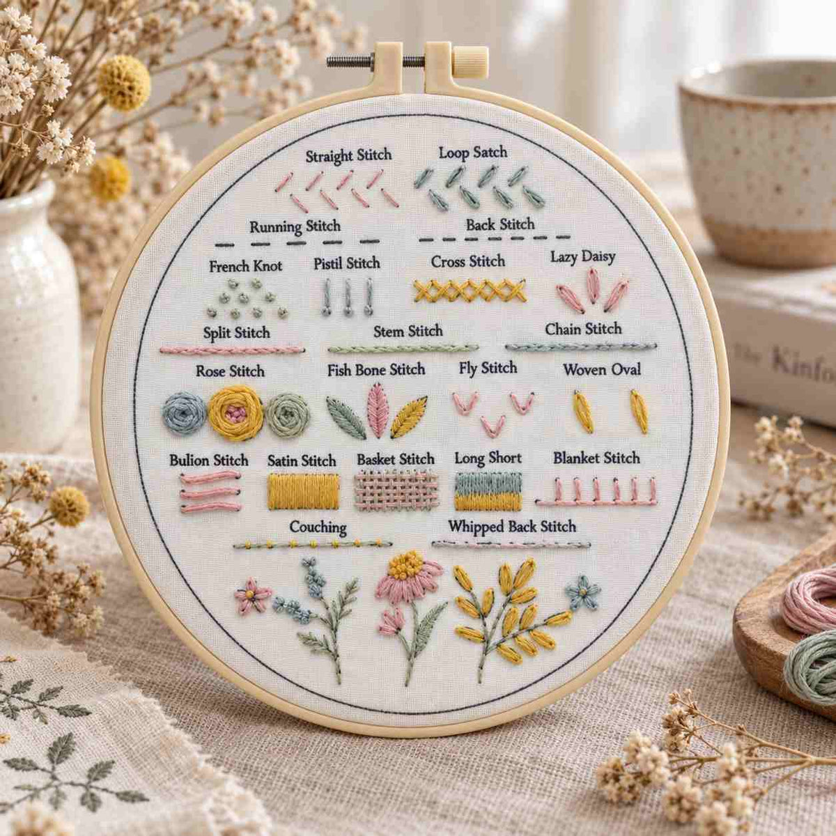 CraftHoop Learn to Embroider 3-Piece Kit