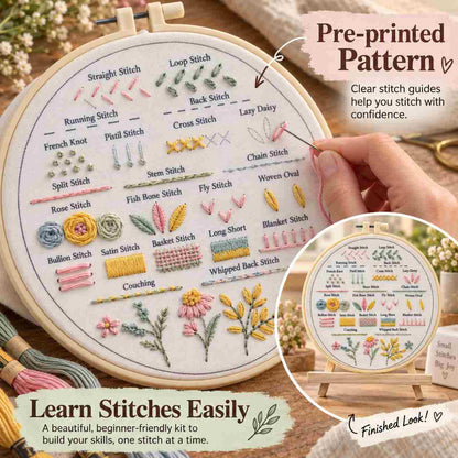 CraftHoop Learn to Embroider 3-Piece Kit