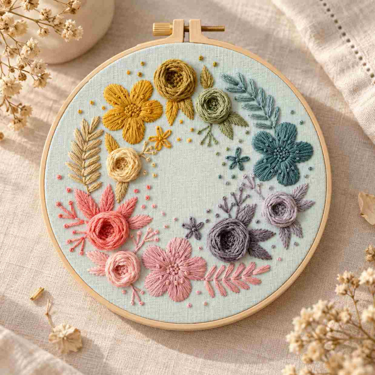 CraftHoop Learn to Embroider 3-Piece Kit