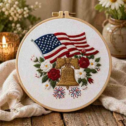 CraftHoop USA 250 Independence Day Embroidery Kits