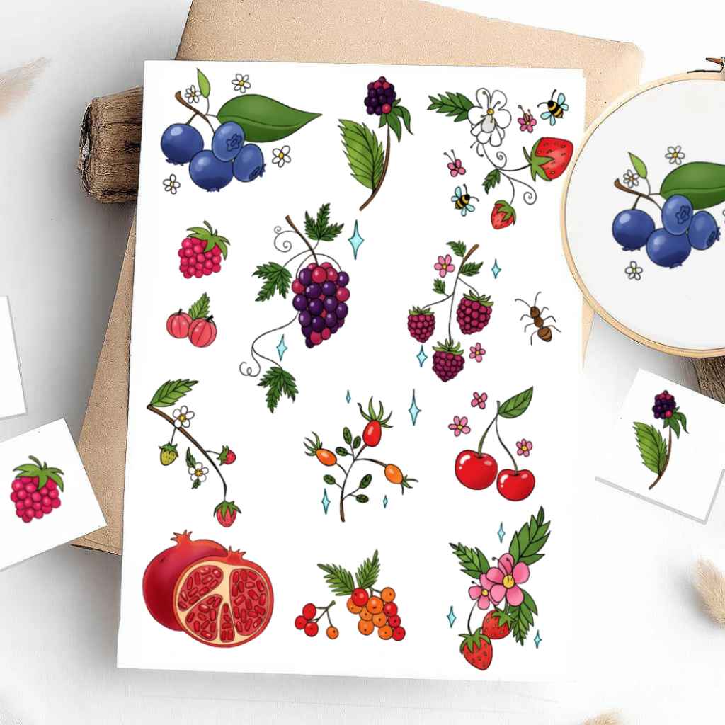 Colorful Stick & Stitch Patterns – Water-Soluble Transfers