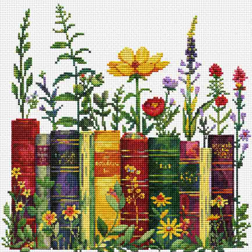 CraftHoop Wildflower Books Cross Stitch Kit