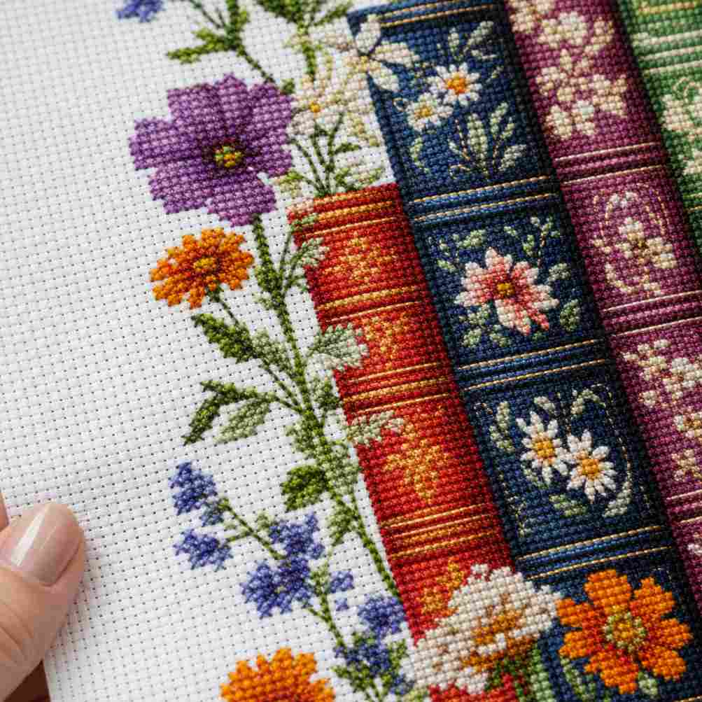 CraftHoop Wildflower Books Cross Stitch Kit