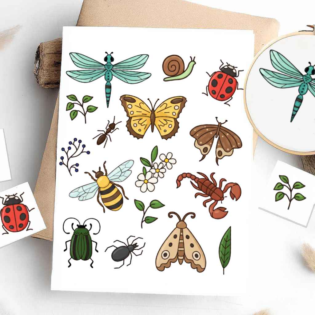 Colorful Stick & Stitch Patterns – Water-Soluble Transfers