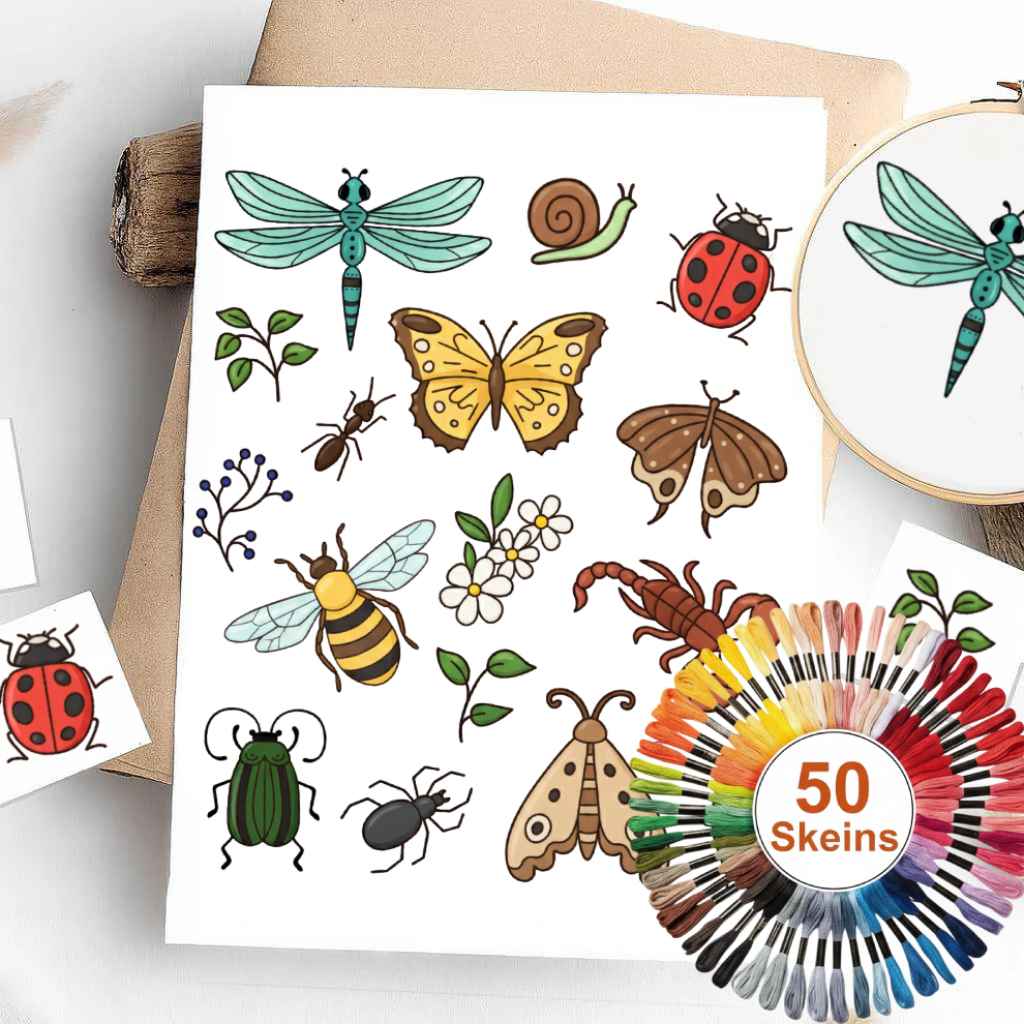 Colorful Stick & Stitch Patterns – Water-Soluble Transfers