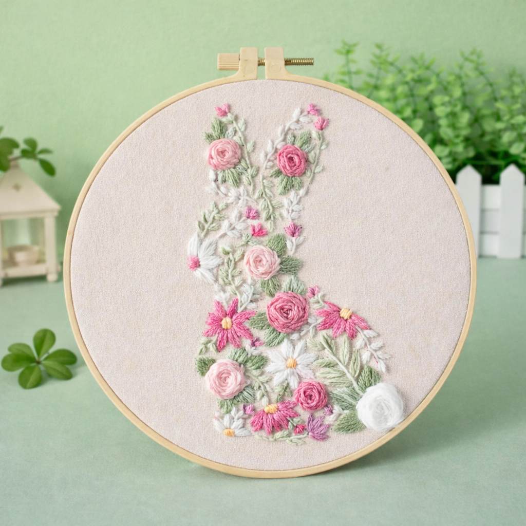 CraftHoop Spring Easter Bunny Embroidery Kit