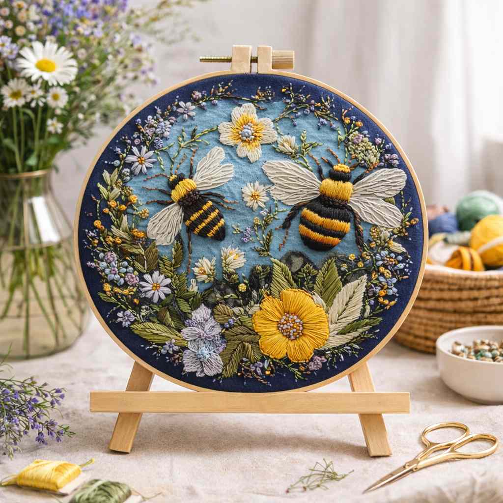 CraftHoop Buzz & Bloom Embroidery Kit