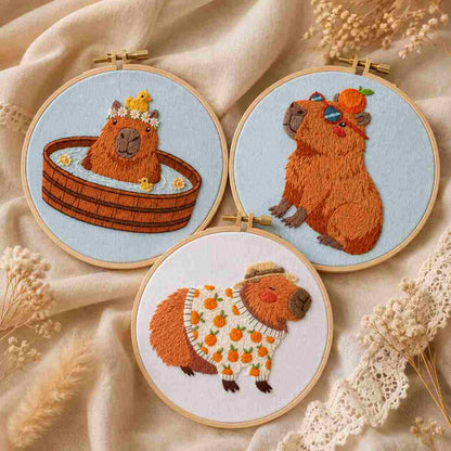 CraftHoop Woodland Friends 3-Piece Embroidery Kit