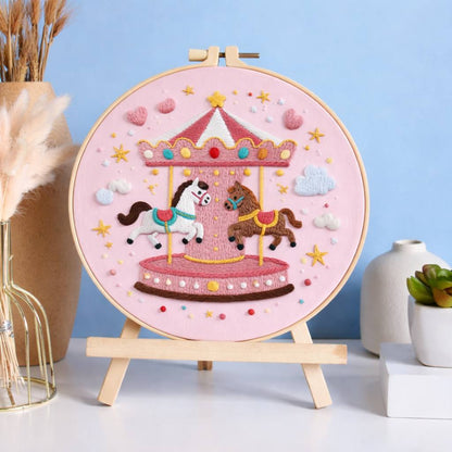 CraftHoop Magical Carousel Embroidery Kit