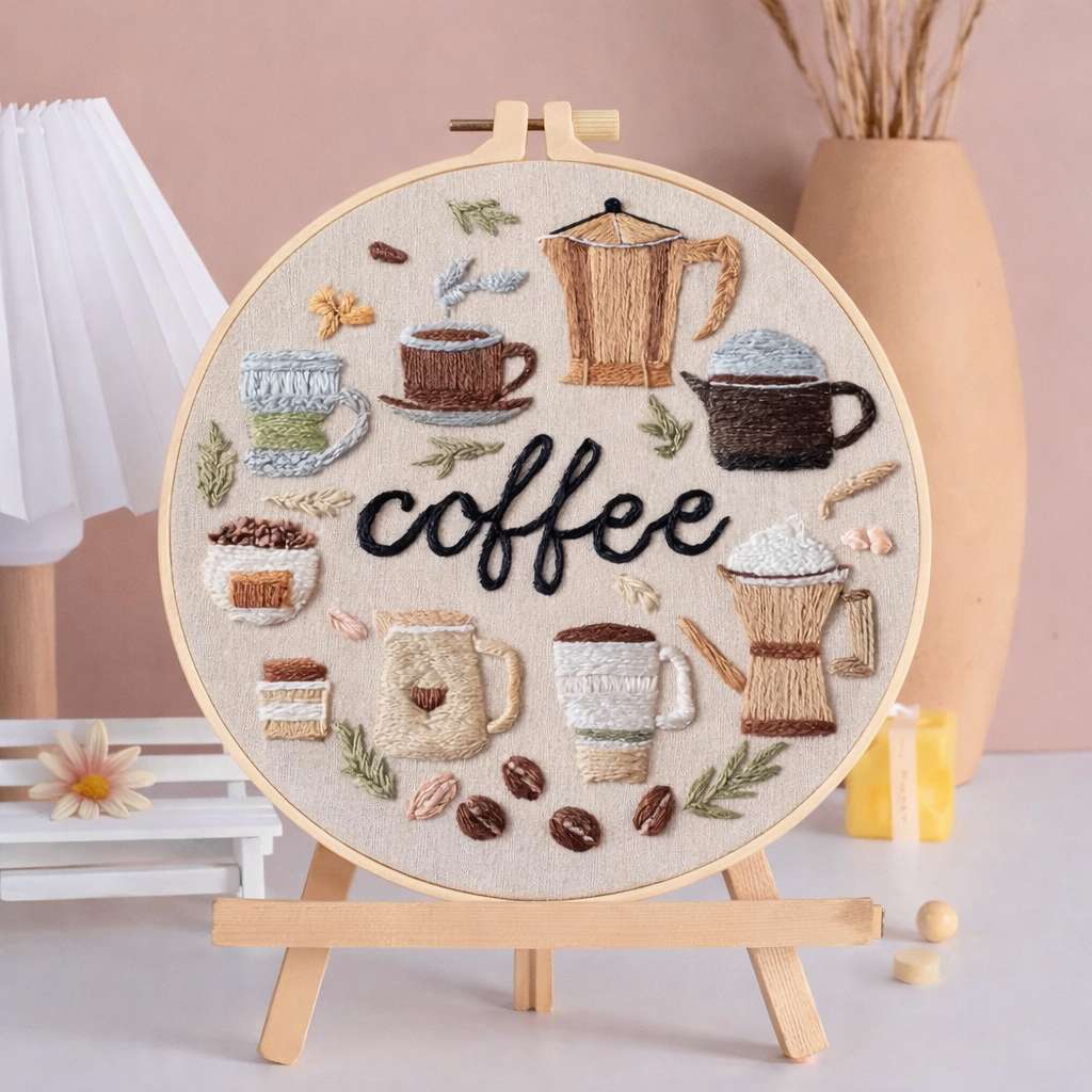 CraftHoop Food Art Embroidery Kit