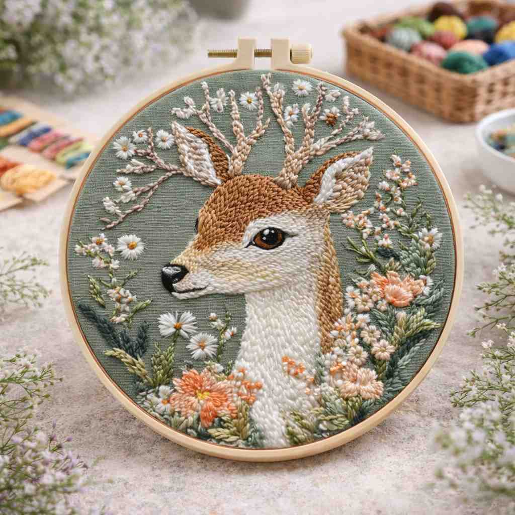 CraftHoop Forest Deer Embroidery Kit