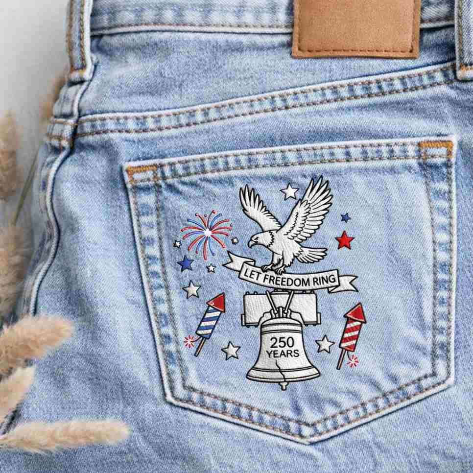 USA 250th Anniversary Stick & Stitch Patterns – Water-Soluble Embroidery Transfers