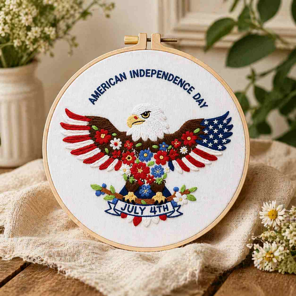 CraftHoop USA 250 Independence Day Embroidery Kits
