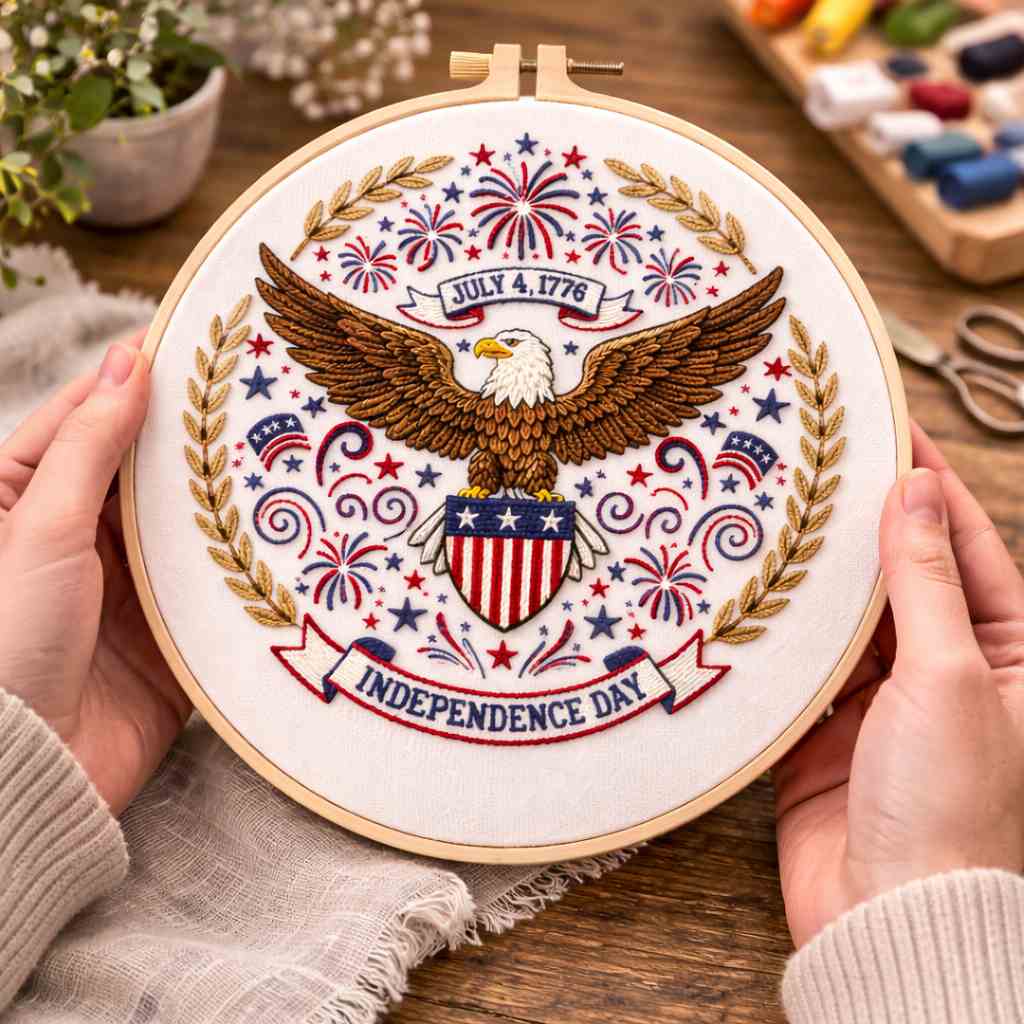 CraftHoop Independence Collection – 4th of July Embroidery Kits