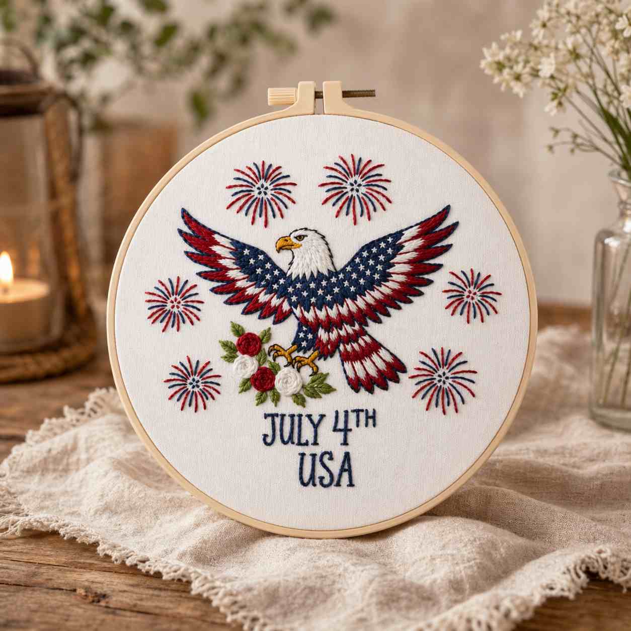 CraftHoop USA 250 Independence Day Embroidery Kits