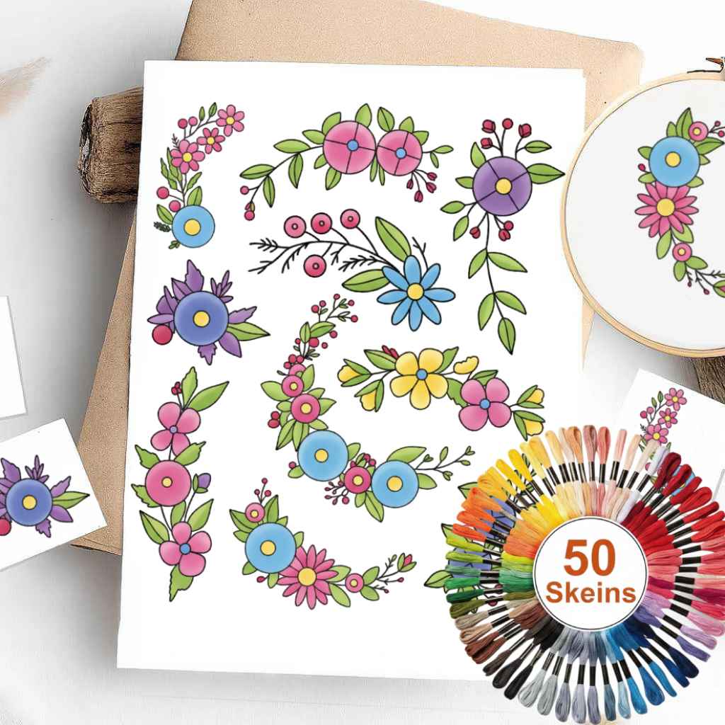 Colorful Stick & Stitch Patterns – Water-Soluble Transfers