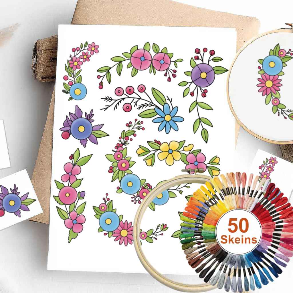 Colorful Stick & Stitch Patterns – Water-Soluble Transfers