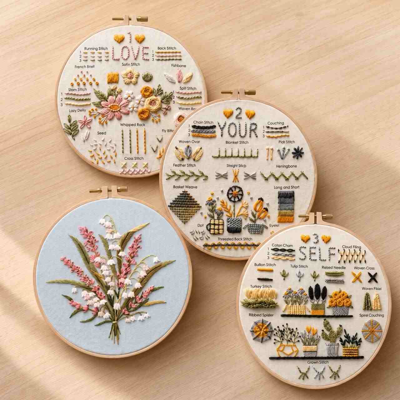 CraftHoop “Love Yourself” Beginner Embroidery Kit