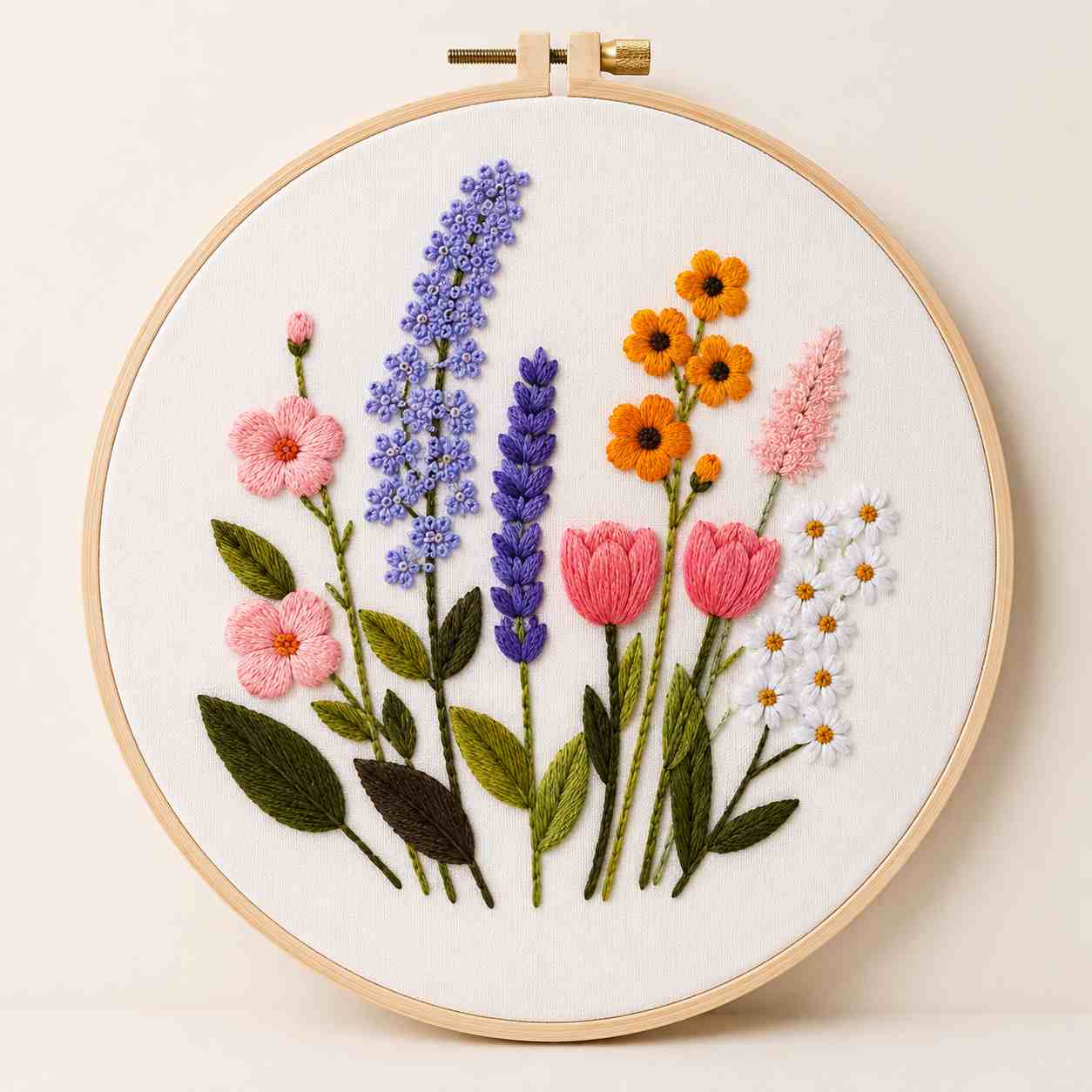 CraftHoop Stitch & Learn Beginner Embroidery Kit – Summer Edition