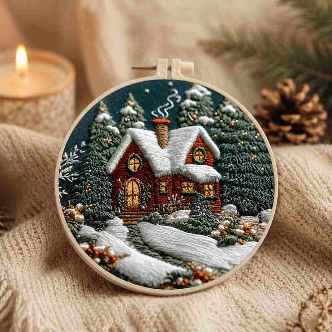 CraftHoop Winter Snowland Embroidery Kit