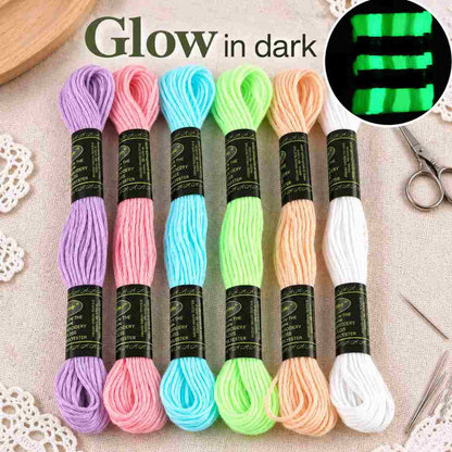 CraftHoop Glow-in-the-Dark Embroidery Thread Set