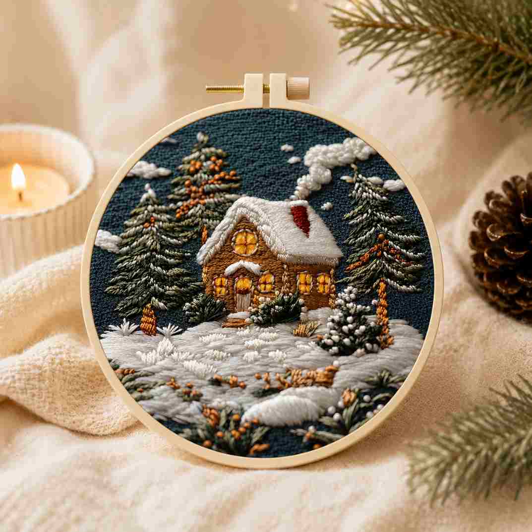 CraftHoop Winter Snowland Embroidery Kit