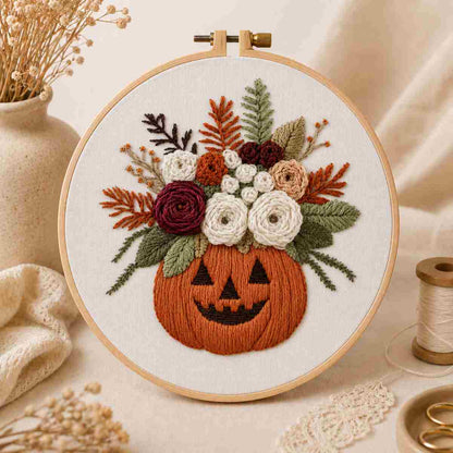 CraftHoop Halloween Blooms Embroidery Kit