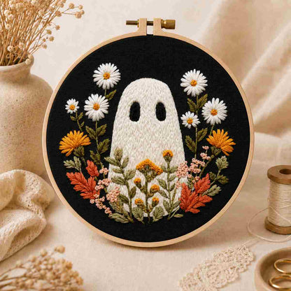 CraftHoop Halloween Blooms Embroidery Kit