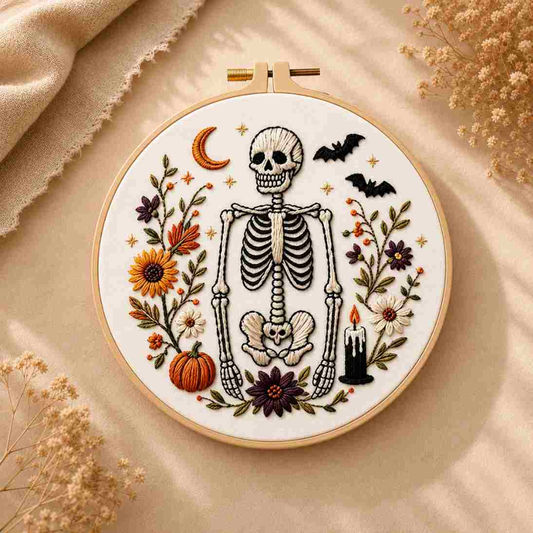 CraftHoop Halloween Harvest Embroidery Kit