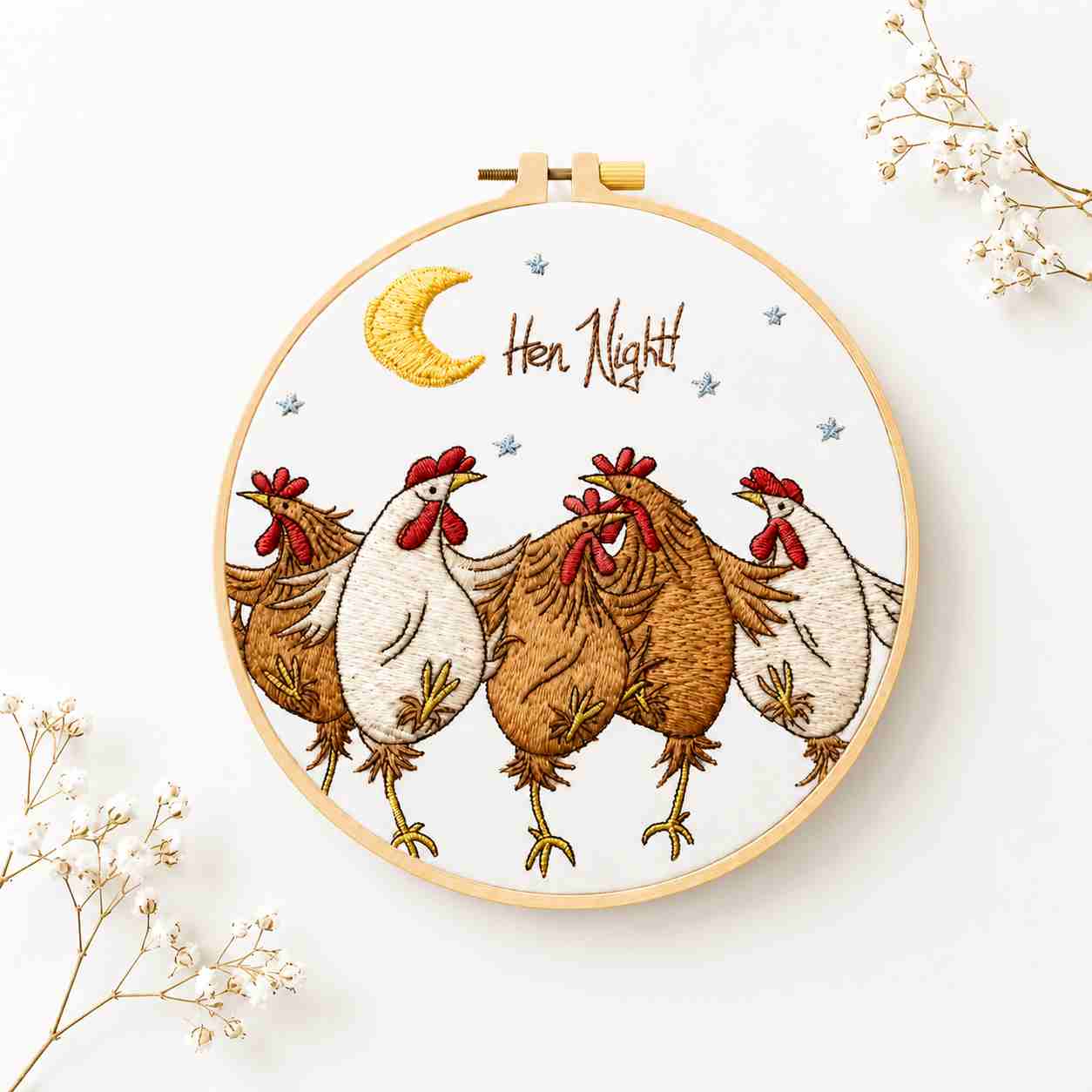 CraftHoop Happy Hens Embroidery Kit