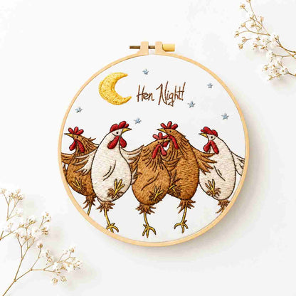 CraftHoop Happy Hens Embroidery Kit