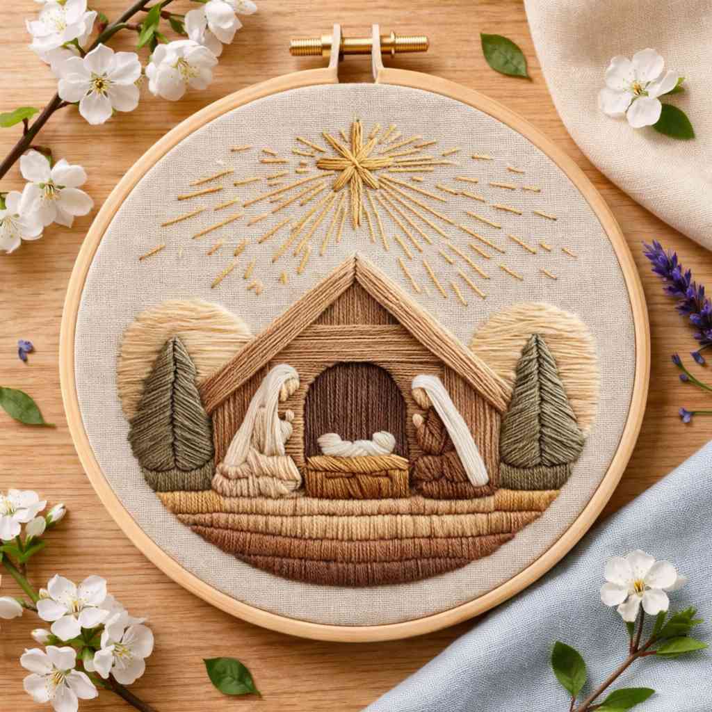 CraftHoop Silent Night Embroidery Kit