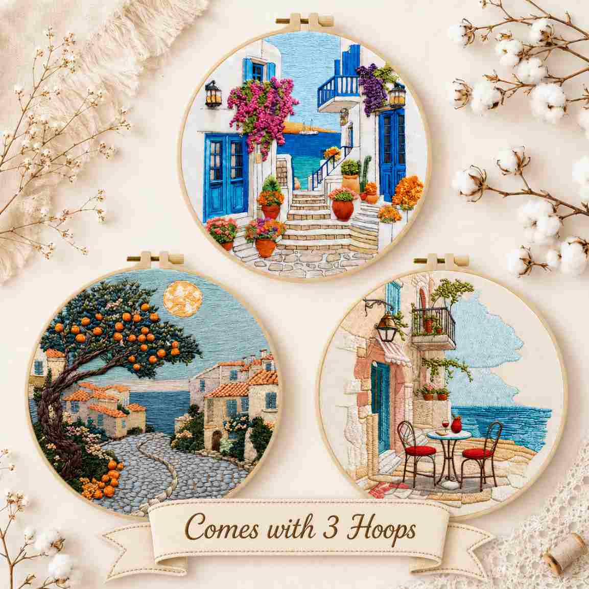 CraftHoop Greek Dream Embroidery Kits