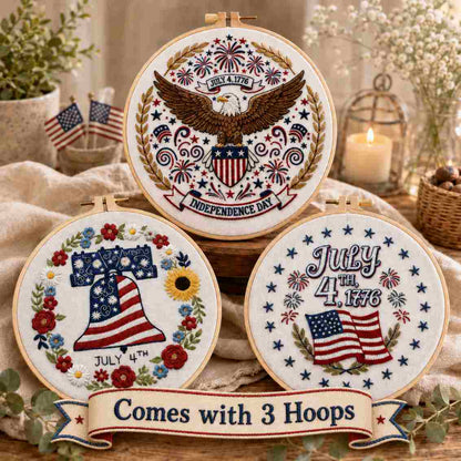 CraftHoop Independence Collection – 4th of July Embroidery Kits