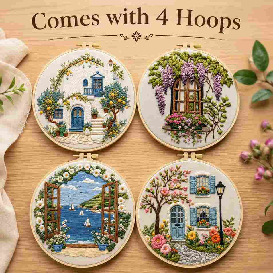 CraftHoop Italian Riviera Embroidery Kits