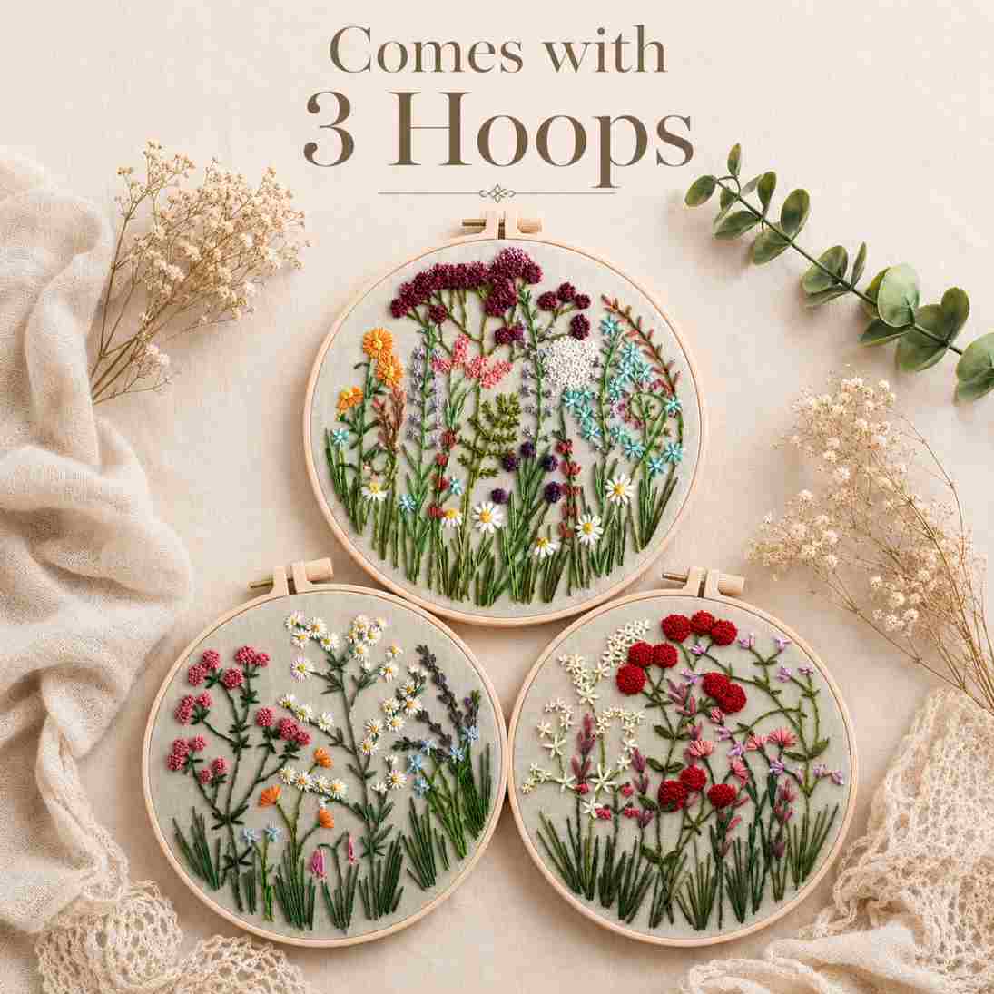 CraftHoop 3D Blossom Embroidery Kit