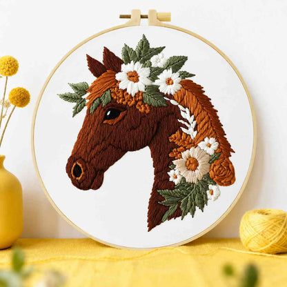 CraftHoop Horse Blossom Embroidery Kit