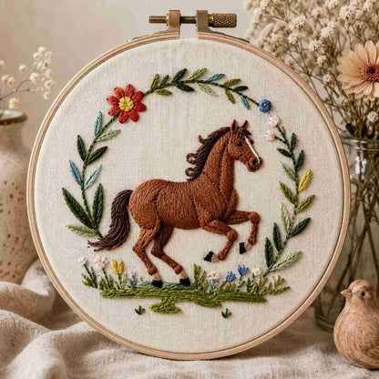 CraftHoop Countryside Horse Embroidery Kit