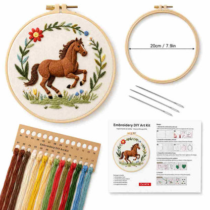CraftHoop Countryside Horse Embroidery Kit